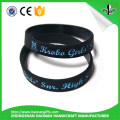 Tinta enchida Debossed do bracelete da borracha de silicone da forma